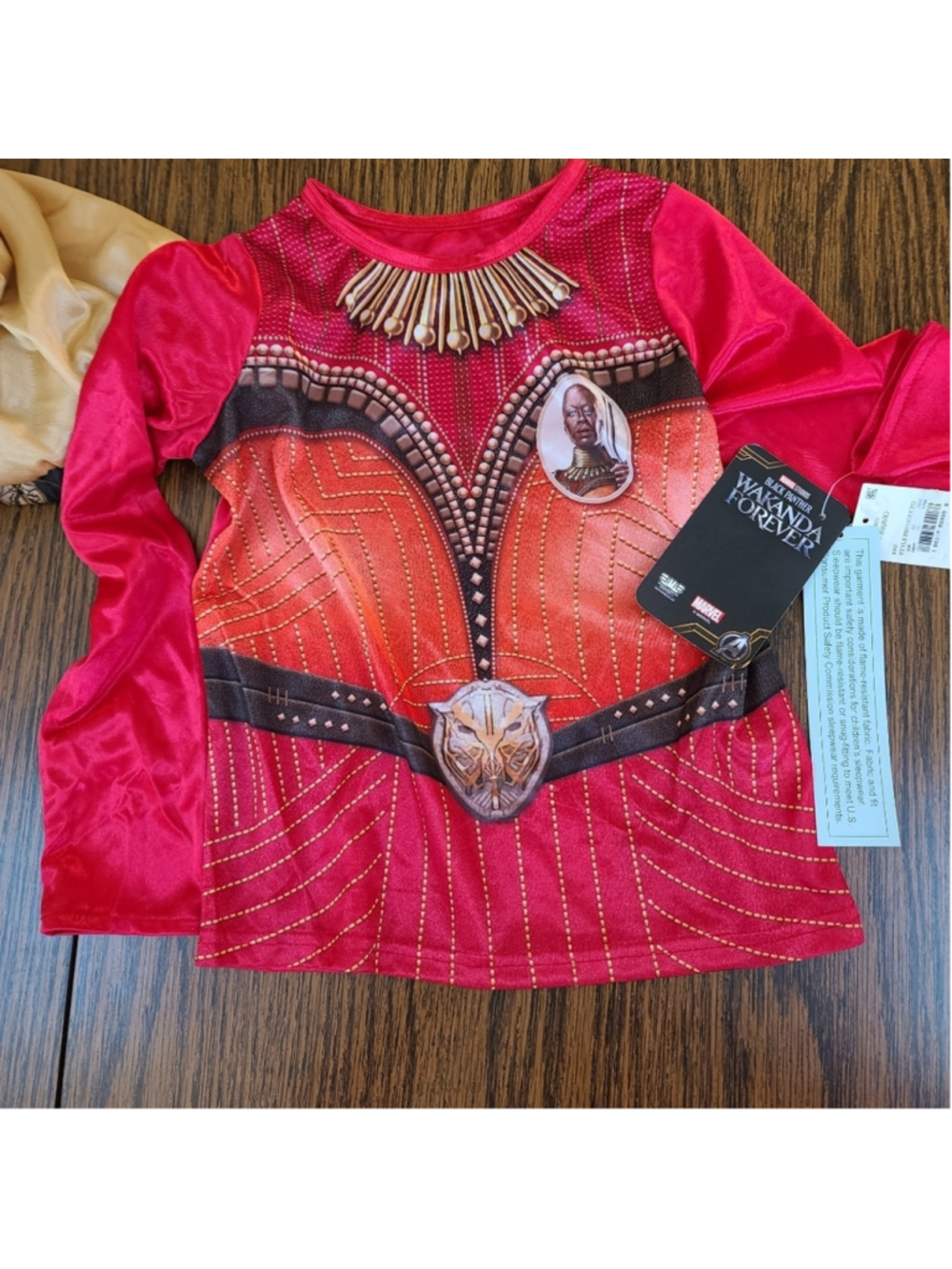 NWT Marvel Wakanda Forever Okoye Costume Pajama Set Size 4/5 - Picture 7 of 11